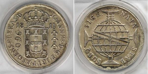 960 Reis Brazil Silver John VI of Portugal (1767-1826)