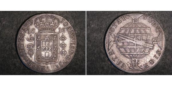 960 Reis Brazil Silver John VI of Portugal (1767-1826)