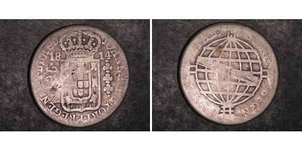 960 Reis Brazil Silver John VI of Portugal (1767-1826)