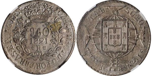 960 Reis Brazil Silver 