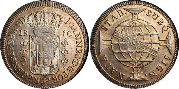 960 Reis Brazil Silver John VI of Portugal (1767-1826)