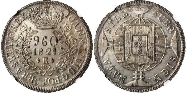 960 Reis Brazil Silver 