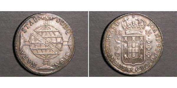 960 Reis Brazil Silver John VI of Portugal (1767-1826)