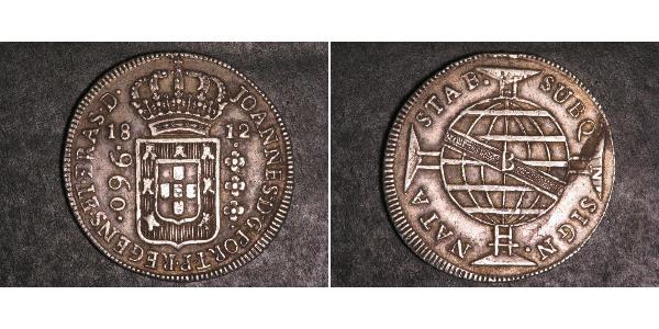 960 Reis 巴西 銀 若昂六世 (1767 - 1826)