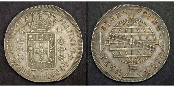 960 Reis 巴西 銀 若昂六世 (1767 - 1826)