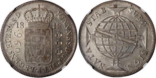 960 Reis 巴西 銀 若昂六世 (1767 - 1826)