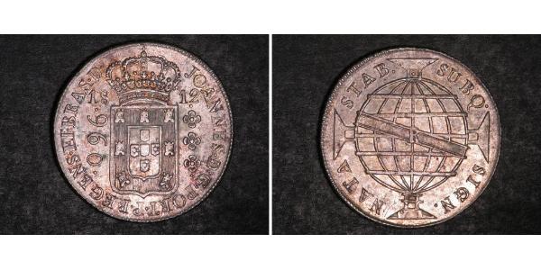 960 Reis 巴西 銀 若昂六世 (1767 - 1826)