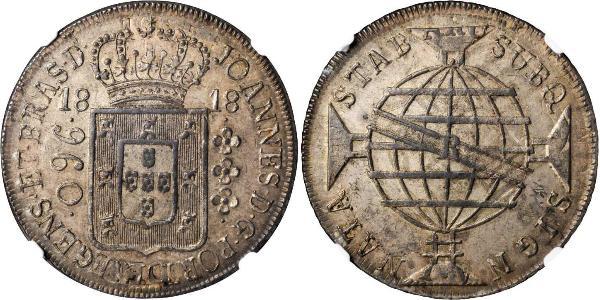 960 Рейс Бразилия Серебро Жуан VI король Португалии (1767-1826)