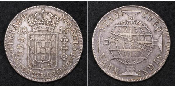 960 Рейс Бразилия Серебро Жуан VI король Португалии (1767-1826)