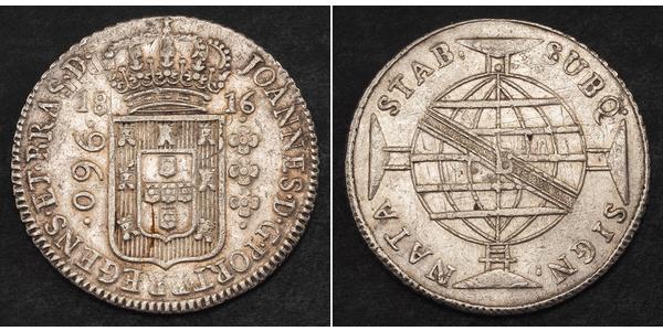 960 Рейс Бразилия Серебро Жуан VI король Португалии (1767-1826)