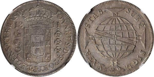 960 Рейс Бразилия Серебро Жуан VI король Португалии (1767-1826)