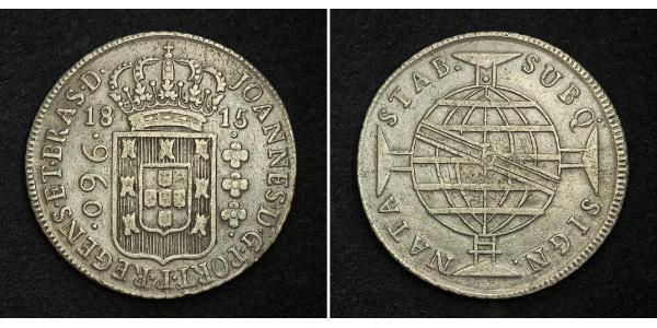 960 Рейс Бразилия Серебро Жуан VI король Португалии (1767-1826)