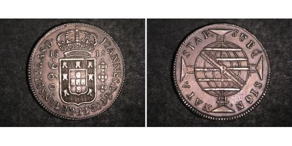 960 Рейс Бразилия Серебро Жуан VI король Португалии (1767-1826)