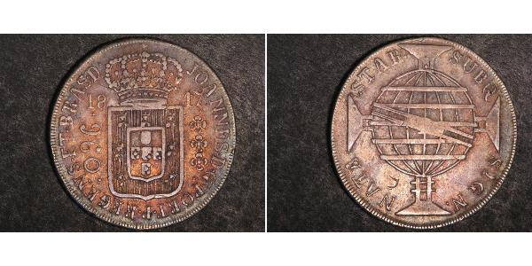 960 Рейс Бразилия Серебро Жуан VI король Португалии (1767-1826)