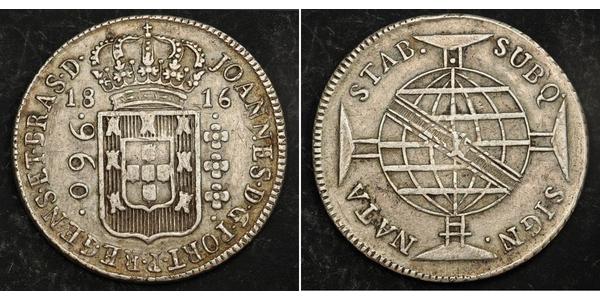960 Рейс Бразилия Серебро Жуан VI король Португалии (1767-1826)