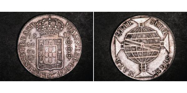 960 Рейс Бразилия Серебро Жуан VI король Португалии (1767-1826)