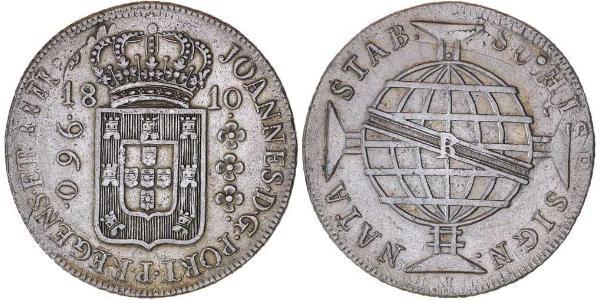 960 Рейс Бразилия Серебро Жуан VI король Португалии (1767-1826)