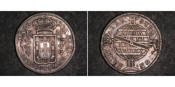 960 Рейс Бразилия Серебро Жуан VI король Португалии (1767-1826)