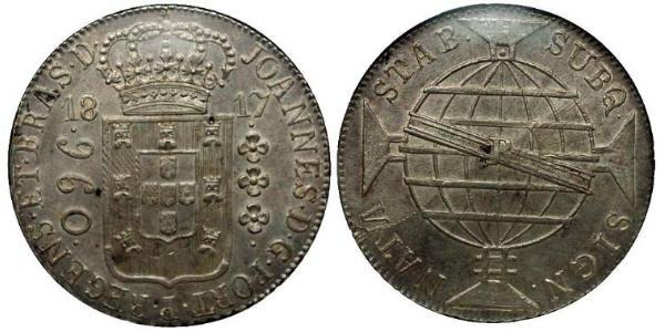 960 Рейс Бразилия Серебро Жуан VI король Португалии (1767-1826)