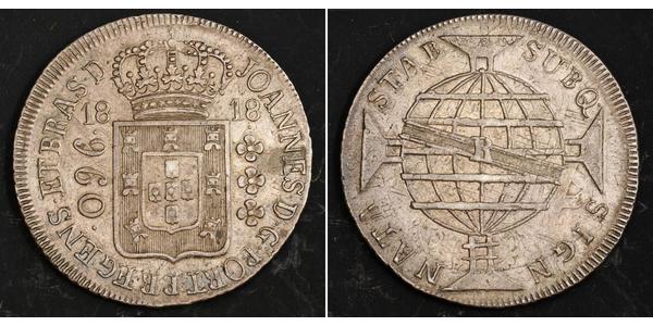 960 Рейс Бразилия Серебро Жуан VI король Португалии (1767-1826)