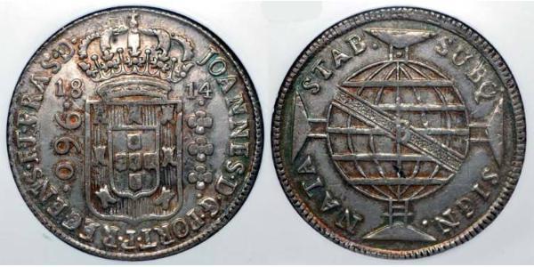 960 Рейс Бразилия Серебро Жуан VI король Португалии (1767-1826)