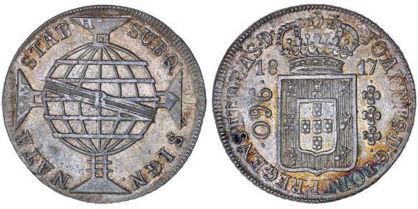 960 Рейс Бразилия Серебро Жуан VI король Португалии (1767-1826)