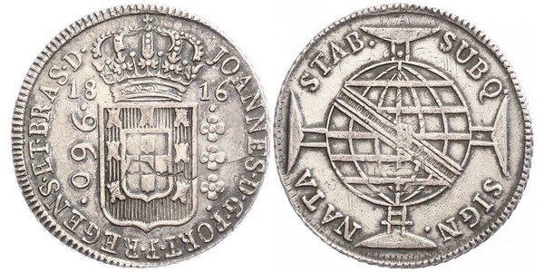 960 Рейс Бразилия Серебро Жуан VI король Португалии (1767-1826)