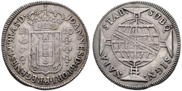 960 Рейс Бразилия Серебро Жуан VI король Португалии (1767-1826)