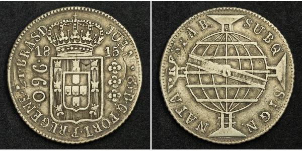 960 Рейс Бразилия Серебро Жуан VI король Португалии (1767-1826)