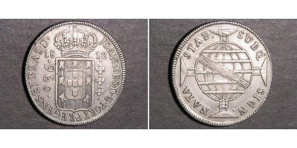 960 Рейс Бразилия Серебро Жуан VI король Португалии (1767-1826)