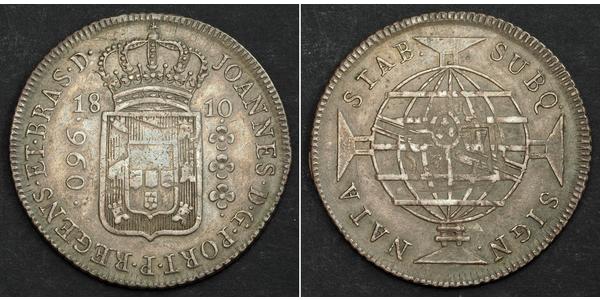 960 Рейс Бразилия Серебро Жуан VI король Португалии (1767-1826)