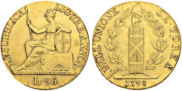 96 Lira Italian city-states Oro 