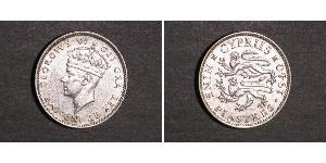 9 Piastre British Cyprus (1878 - 1960) Plata Jorge VI (1895-1952)