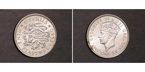 9 Piastre British Cyprus (1878 - 1960) Plata Jorge VI (1895-1952)