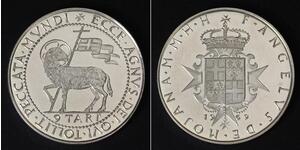 9 Tari Ordine di Malta (1080 - ) Argento 