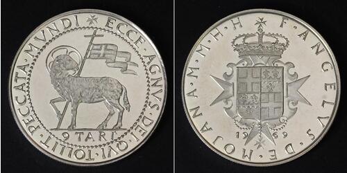 9 Tari Ordine di Malta (1080 - ) Argento 