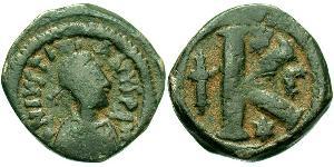 Half Follis Imperio bizantino (330-1453) Bronce Justiniano I (482-565)