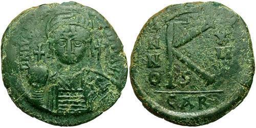 Half Follis Empire byzantin (330-1453) Bronze Justinien I (482-565)