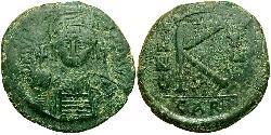 Half Фоллис Византийская империя (330-1453) Бронза Юстиниан I (482-565)