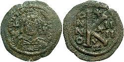 Half Фоллис Византийская империя (330-1453) Бронза Юстиниан I (482-565)