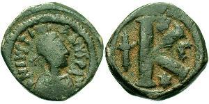 Half Фоллис Византийская империя (330-1453) Бронза Юстиниан I (482-565)