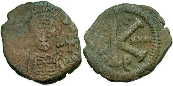Half Фоллис Византийская империя (330-1453) Бронза Юстиниан I (482-565)