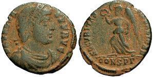  AE3 / 1 Фоллис Византийская империя (330-1453) Бронза Валент II (328-378)