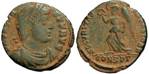  AE3 / 1 Фоллис Византийская империя (330-1453) Бронза Валент II (328-378)