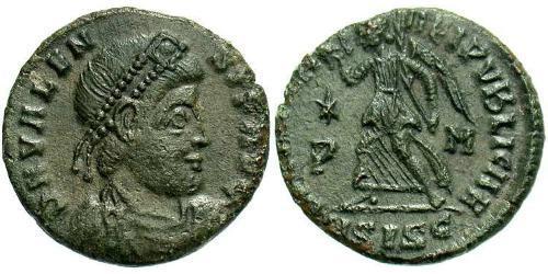  AE3 / 1 Фоллис Византийская империя (330-1453) Бронза Валент II (328-378)