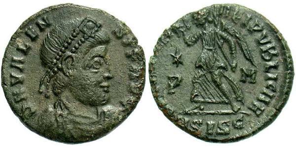  AE3 / 1 Фоллис Византийская империя (330-1453) Бронза Валент II (328-378)