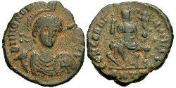  AE3 / 1 Фоллис Западная Римская империя (285-476) Бронза Гонорий (384-423)