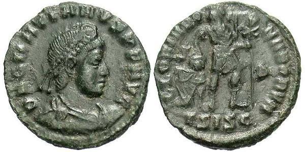  AE3 / 1 Фоллис Западная Римская империя (285-476) Бронза Грациан  (359-383)