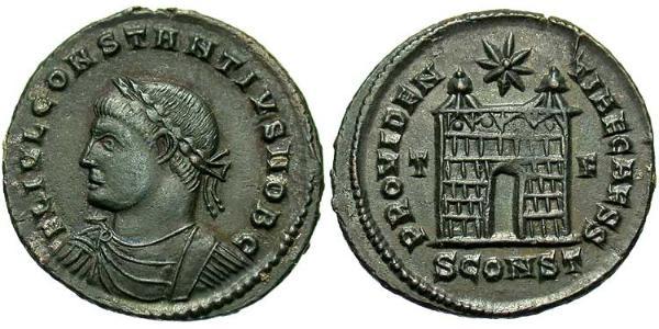  AE3 / 1 Фоллис Западная Римская империя (285-476) Бронза Констанций II (317 - 361)