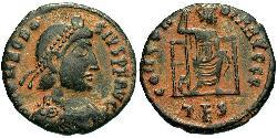  AE3 / 1 Фоллис Римская империя (27BC-395) Бронза Феодосий I (347-395)